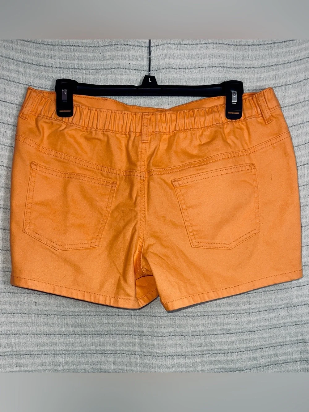 wonder nation Orange/Peach Casual Cotton Blend Jean Shorts